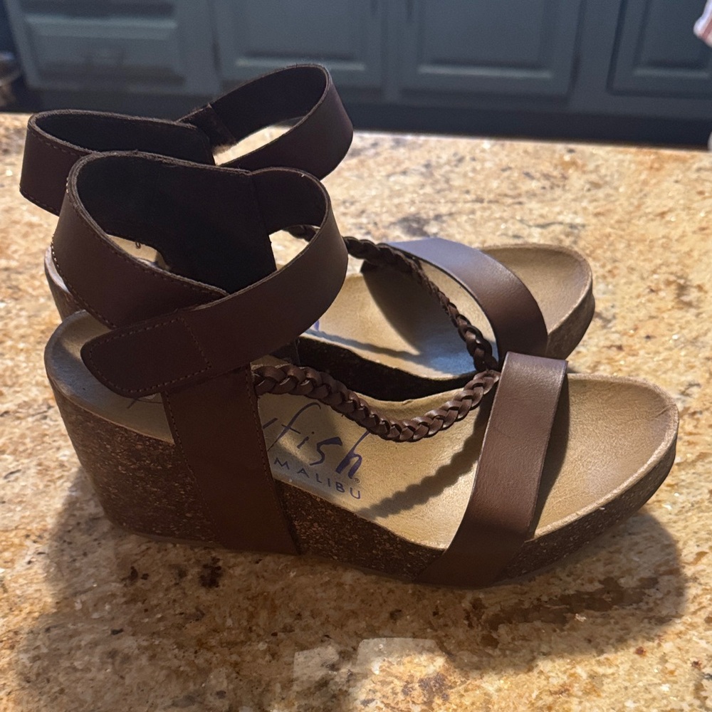 Blowfish Brown Braided Sandals - Picture 2 of 5